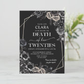 Tod zu meinen zwanzig Blumenbeeren 30. Geburtstag Einladung (Stehend Vorderseite)