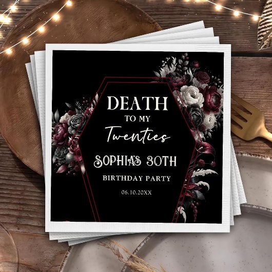 Tod zu meinen zwanziger Blumenkohl 30. Geburtstag  Serviette
