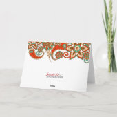 Todah Rabah Hebrew Red Paisley Dankeschön-Karte Karte (Rückseite)