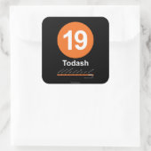 Todash Quadratischer Aufkleber (Tasche)