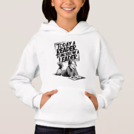 Today a Reader - Book Reading Girl - Bookworm Girl Hoodie