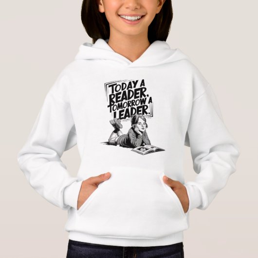 Today a Reader - Book Reading Girl - Bookworm Girl Hoodie (Vorderseite)