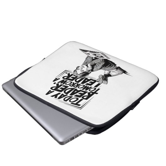 Today a Reader - Book Reading Girl - Bookworm Girl Laptopschutzhülle (Vorne Knopf)