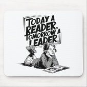Today a Reader - Book Reading Girl - Bookworm Girl Mousepad (Vorne)