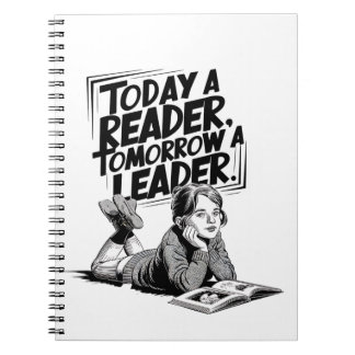 Today a Reader - Book Reading Girl - Bookworm Girl Notizblock