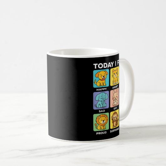 Today I Feel... Funny Animals Emotional Boxes Emot Kaffeetasse (VorderseiteRechts)