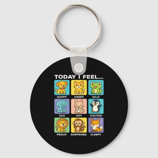 Today I Feel... Funny Animals Emotional Boxes Emot Schlüsselanhänger (Vorderseite)