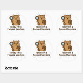 Today I’m a Focused Capybara – Kawaii Sticker (Blatt)