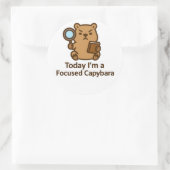 Today I’m a Focused Capybara – Kawaii Sticker (Tasche)