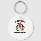 TODAY I'M A SERIOUS GHOST COFFEE PUMPKIN HALLOWEEN SCHLÜSSELANHÄNGER (Vorderseite)