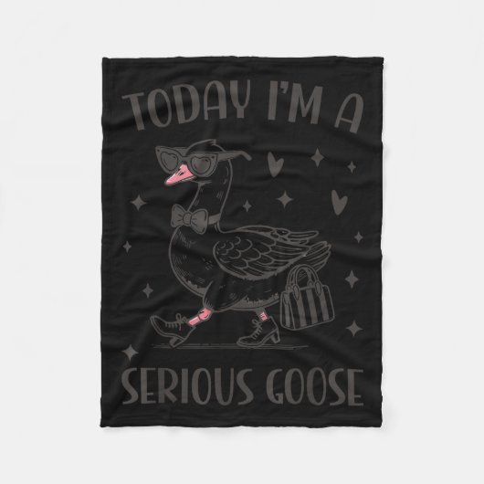 Today I'm A Serious Goose Funny Cowboy Goose Fleecedecke (Vorderseite)