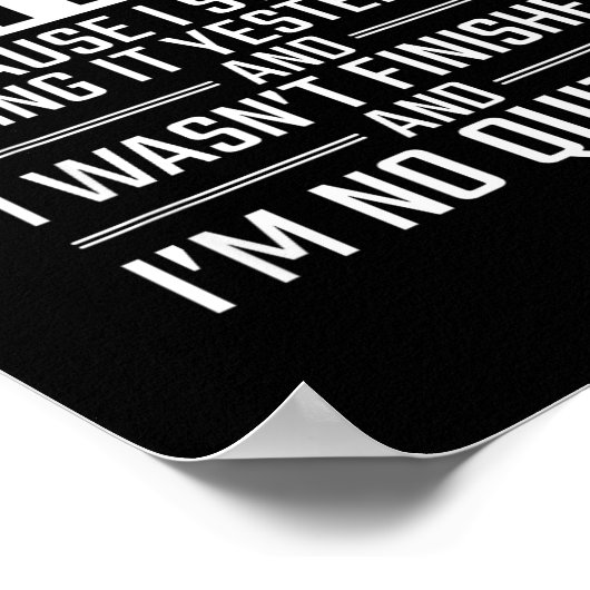 Today I'm Doing Nothing - Funny Lazy People Christ Poster (Ecke)