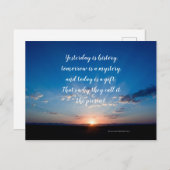 Today Is a Gift Sunrise Inspirational Quote Postkarte (Vorne/Hinten)
