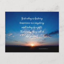 Today Is a Gift Sunrise Inspirational Quote Postkarte