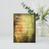 Today is Bedeutsam Postkarte (Stehend Vorderseite)