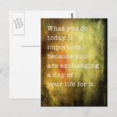 Today is Bedeutsam Postkarte (Vorne/Hinten)