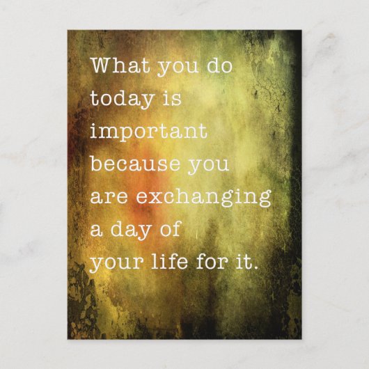 Today is Bedeutsam Postkarte (Vorderseite)