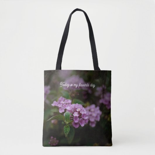 Today Is My Favorite Day - Moody Purple Floral Tasche (Vorderseite)