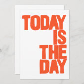 Today is the day einladung (Vorne/Hinten)