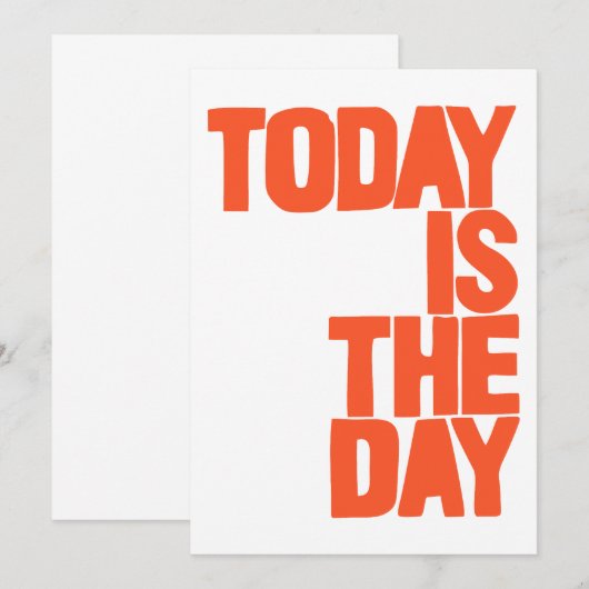 Today is the day einladung (Vorne/Hinten)