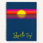 Today is the Day Sunrise Affirmation Notizblock (Vorderseite)