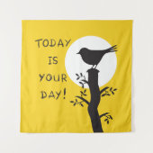Today is your day - inspirational hand drawn quote wandteppich (Vorderseite)