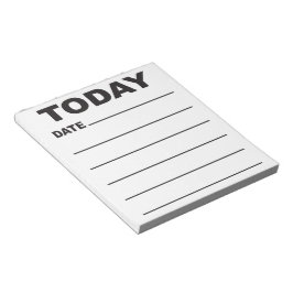 TODAY list large print bold lines for low vision Notizblock