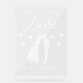 Today, We Celebrate Love Personalized Wedding Acrylschild