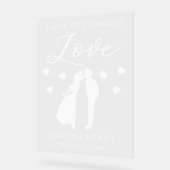 Today, We Celebrate Love Personalized Wedding Acrylschild (Winkel)