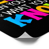 Today You Will Glow When You Show What You Know Te Poster (Ecke)