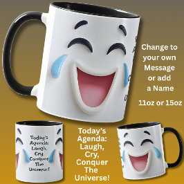 Today's Agenda, Add Name Message, Expressive Face Tasse