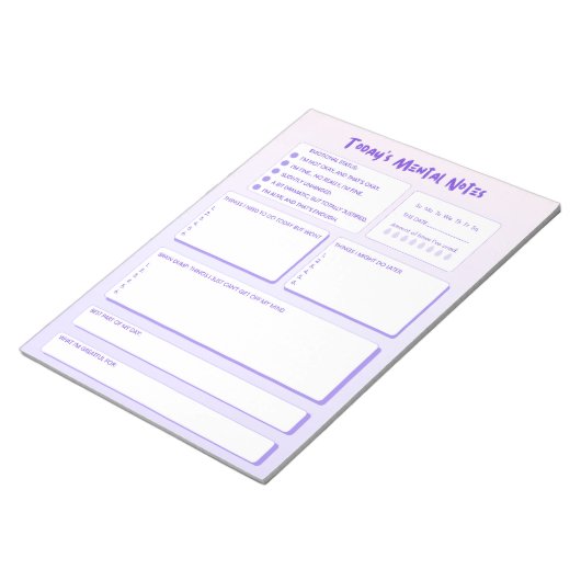 Today's Mental Notes Notepad  Notizblock (angewinkelt)