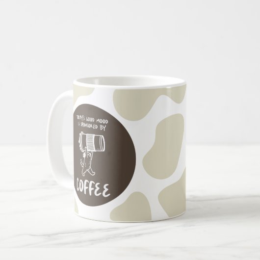 Today's Mood Is Sponsored by Coffee – Funny Mug Kaffeetasse (Vorderseite Links)