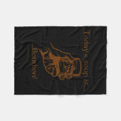 Today's Soup Is Bourbon Funny Lover Bourbon Gl Vin Fleecedecke (Vorderseite (Horizontal))