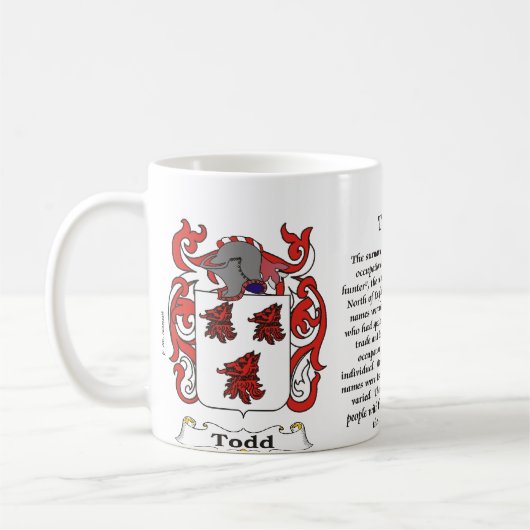 Todd-Familien-Wappen Tasse (Links)