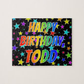 "TODD" First Name, Fun "HAPPY BIRTHDAY" Puzzle (Horizontal)