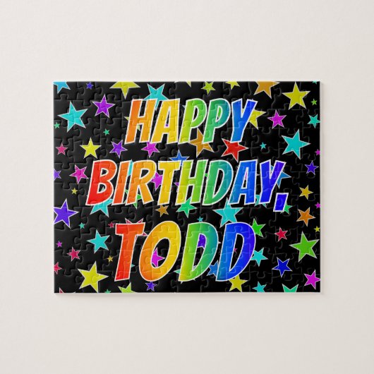 "TODD" First Name, Fun "HAPPY BIRTHDAY" Puzzle (Horizontal)