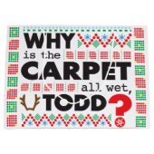 Todd Margo Carpet Funny Red Ugly Christmas Sweater Große Geschenktüte (Vorderseite)