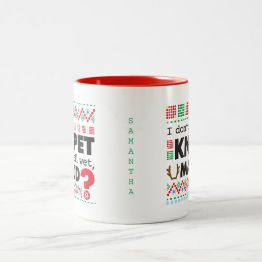 Todd Margo Carpet Funny Red Ugly Christmas Tasse (Mittel)