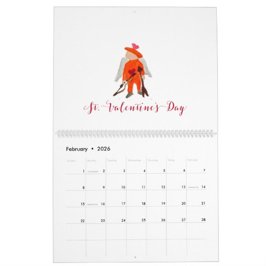 Toddie Zeit-Kleinkind-Wasser-Farbiger Kalender (Feb 2026)