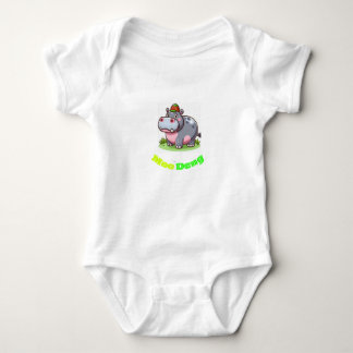 Toddle Bodysuit mit Moo Deng Baby Strampler