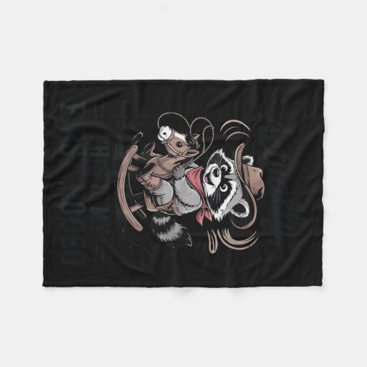 Toddler Actually This Is My First Rodeo Raccoon Co Fleecedecke (Vorderseite (Horizontal))