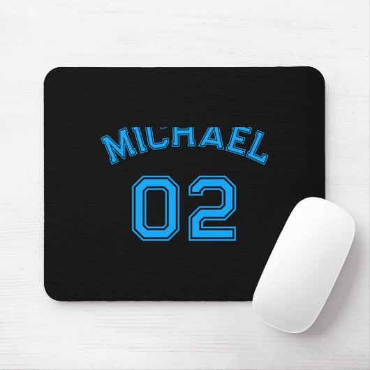 Toddler Boy Blue Name Jersey Number Srts Cotton To Mousepad (Mit Mouse)