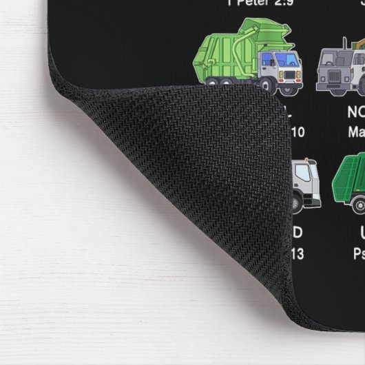 Toddler Boy God Says I Am Garbage Truck Jesus Brot Mousepad (Ecke)