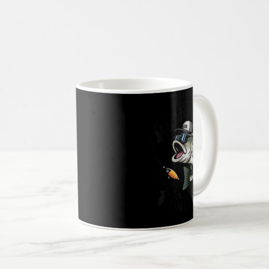 Toddler Boy Here-fishy Funny Fishing Buddy B Fishe Kaffeetasse (VorderseiteRechts)