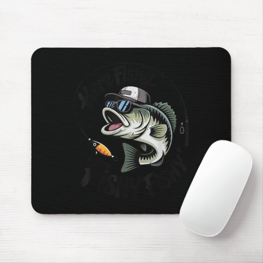Toddler Boy Here-fishy Funny Fishing Buddy B Fishe Mousepad (Mit Mouse)