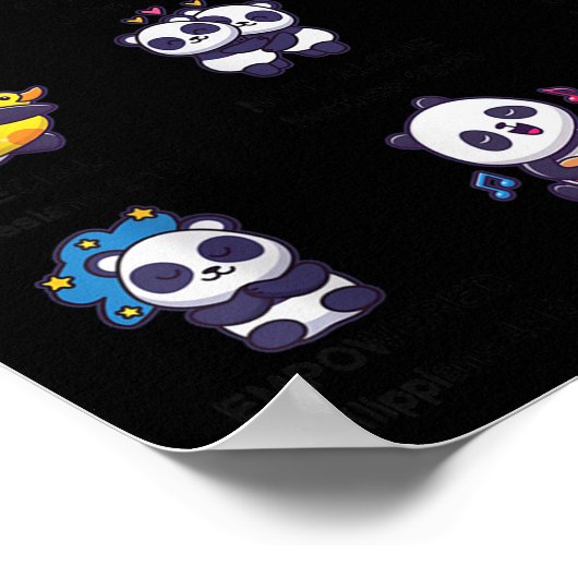 Toddler Boys Girl God Says Am Cute Panda Kid Chris Poster (Ecke)