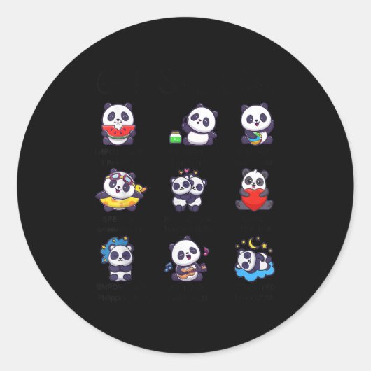 Toddler Boys Girl God Says Am Cute Panda Kid Chris Runder Aufkleber (Vorderseite)