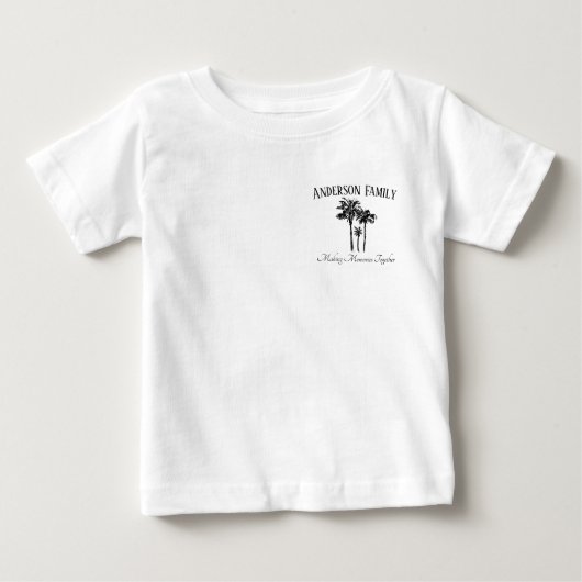 Toddler Family Vacation  Palm Tree Beach Trip Tee (Vorderseite)