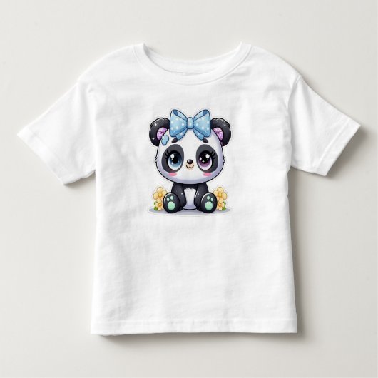 👕🧒Toddler Fine Jersey panda baby T-Shirt (Vorderseite)